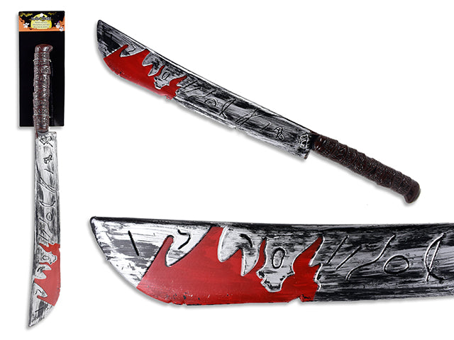 Machete de Plástico Sangriento de 29”