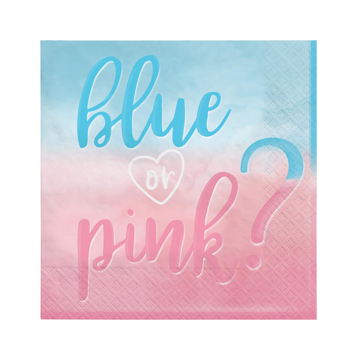 Blue or Pink Gender Reveal Luncheon Napkins 16ct