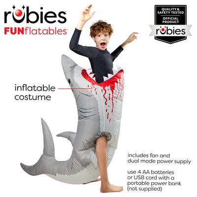 Inflatable Shark Bite Kids Costume One Size