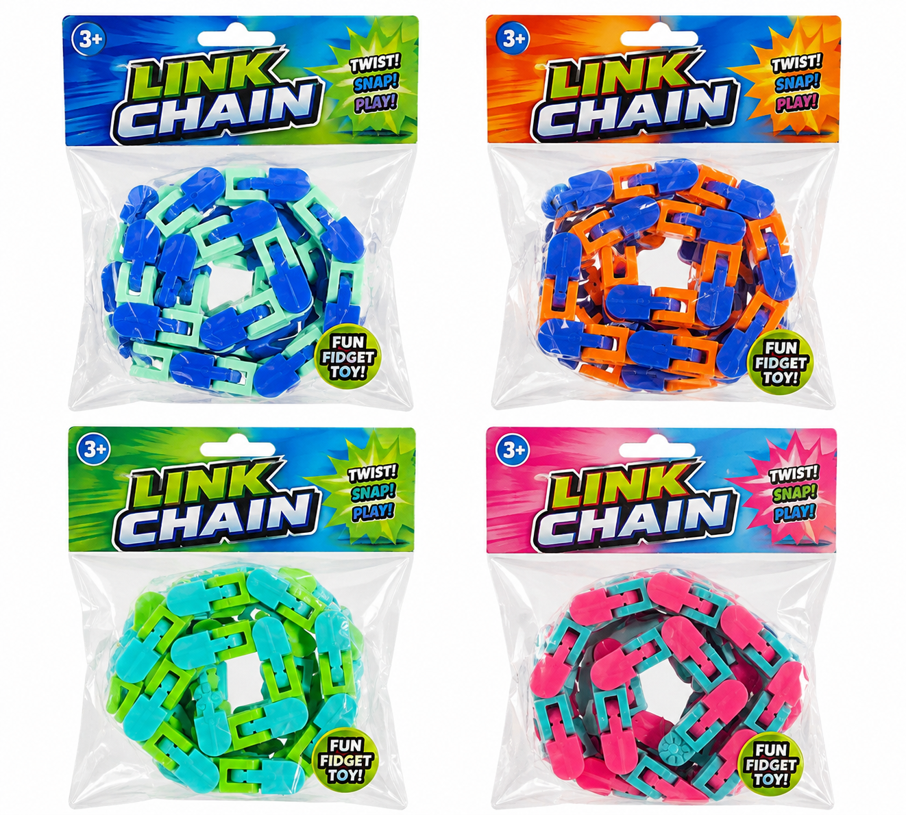 Flexible Link Chain Fidget Toy 2ct