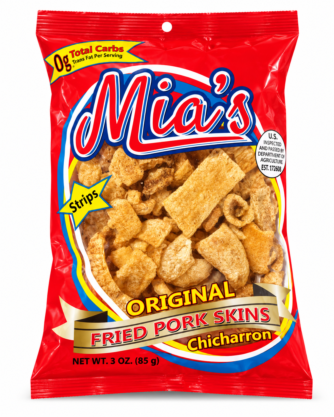 Mia’s Original Pork Skins 3oz