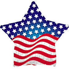 17” Patriotic USA Prism Star Foil Balloon