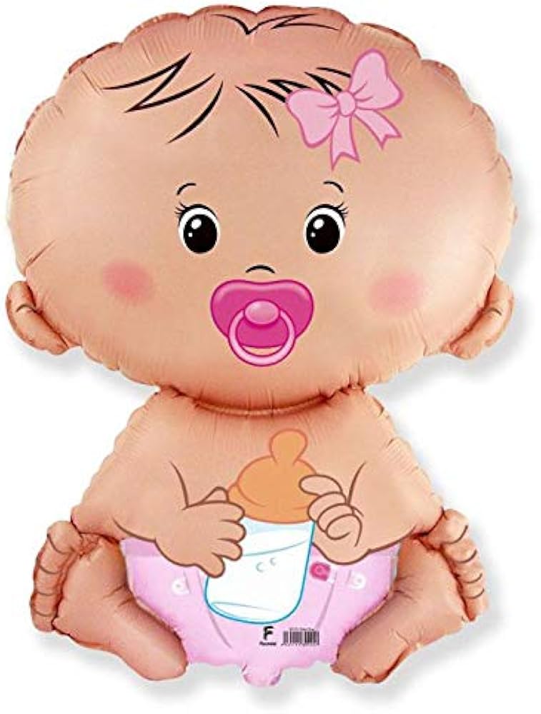 Baby Girl in Pink Diaper SuperShape Foil Balloon
