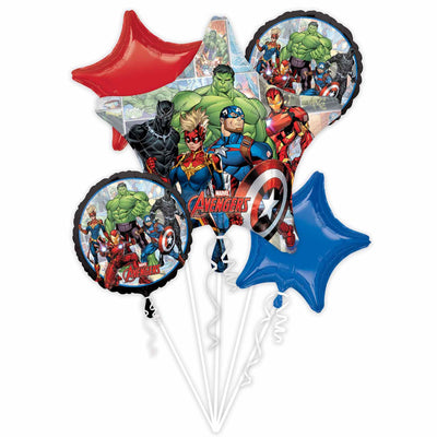 Avengers Marvel Powers Unite Bouquet Foil Balloon 5pcs