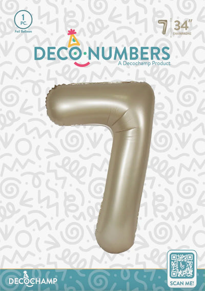 Deco Number “7” Champagne 34IN By Decochamp