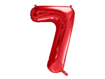 Foil Balloon Number "7” Red 34”