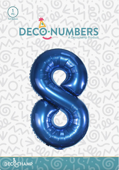 Deco Number “8” Navy Blue 34IN By Decochamp