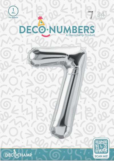 Deco Number “7” Silver 34IN By Decochamp