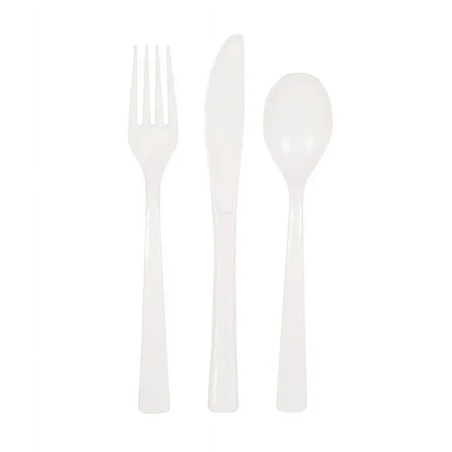 White Asst. Cutlery (18ct)