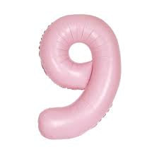 Number #9 Supershape Balloon 34" Pastel Pink