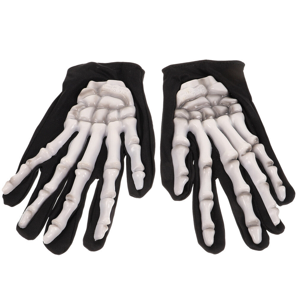 Black and Bone Skeleton Gloves 1 pair