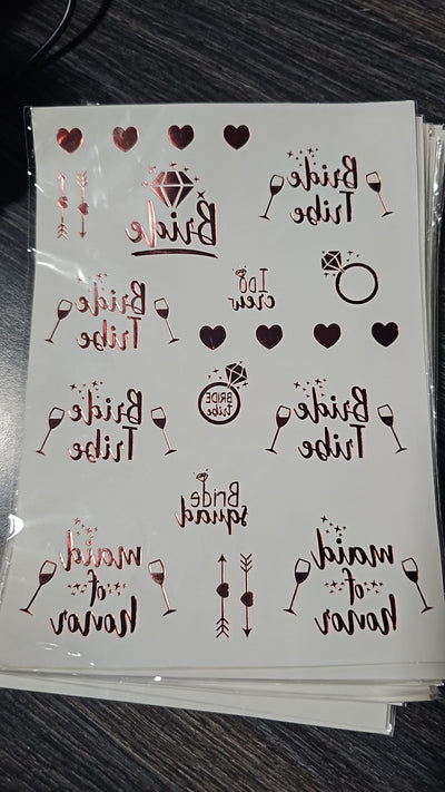 Plancha Tatoos/Tatuajes Sticker Bride