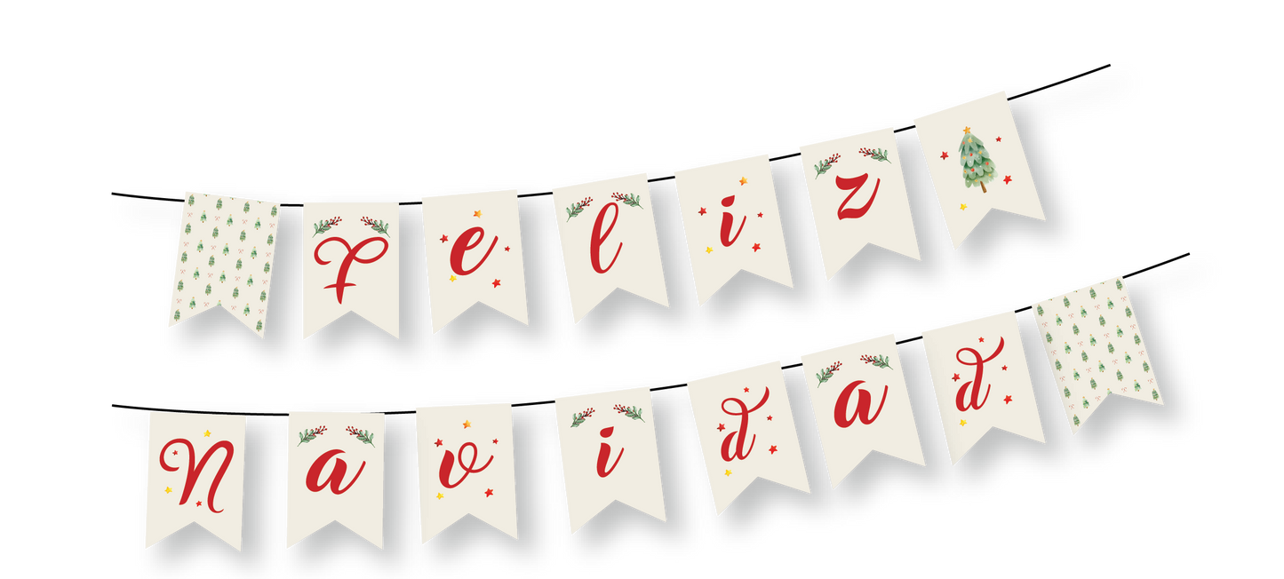 BANDERIN NAVIDAD ARBOLITOS
