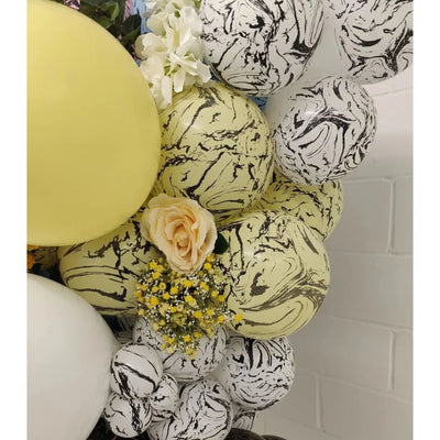 Kalisan Balloons 12” Space Nebula White 25ct (Print Color: Black)