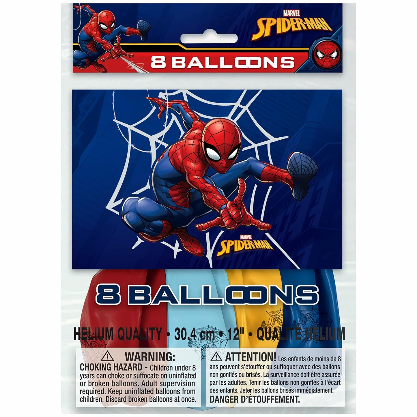 Latex balloon Spider-Man x8