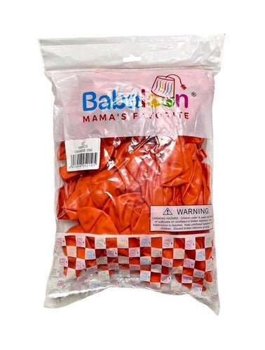 Latex Balloon 12" Orange (x25u)