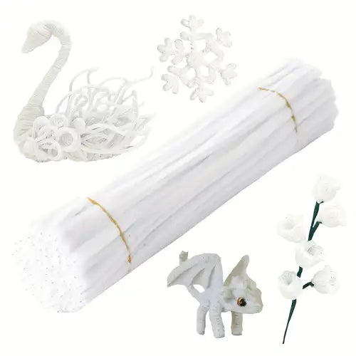 Chenille Steam White 25pcs