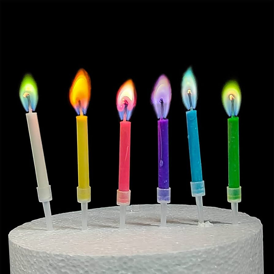 COLOR FLAMES CANDLES (x10u)