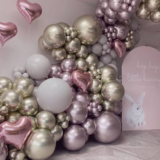 Kalisan Balloons 5” Mirror Pink Gold Standard (50 unidades)