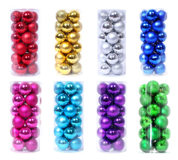 Pelota/Bola de Navidad Colores - Medianas 2.4in (x24u)