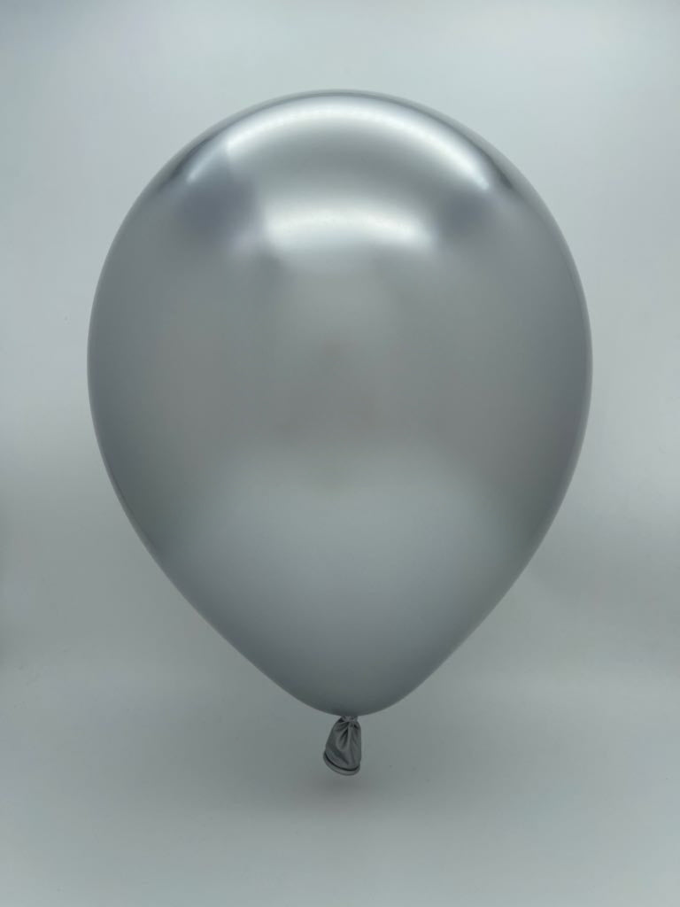 Kalisan 12" Latex Balloons Mirror Silver (50 Per Bag)