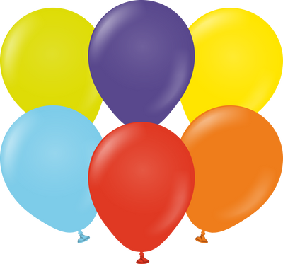 Kalisan Balloons 5" Standard Rainbow Assortment (50 Per Bag)