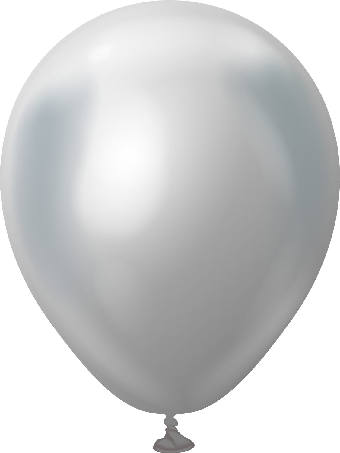 5" Kalisan Latex Balloons Mirror Silver (50 Per Bag)