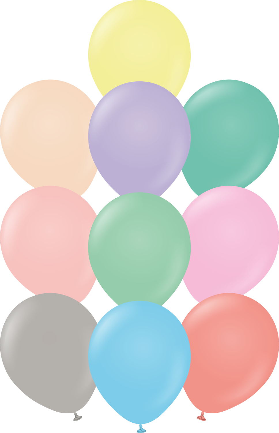 Kalisan 12" Standard Pastel Assortment (50 Per Bag)
