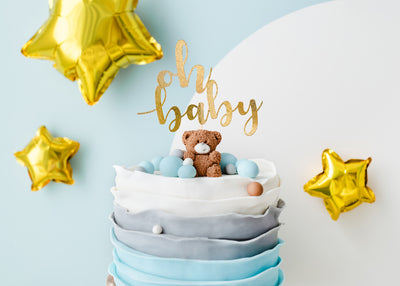 Cake Topper Oh Baby Gold (25cm)