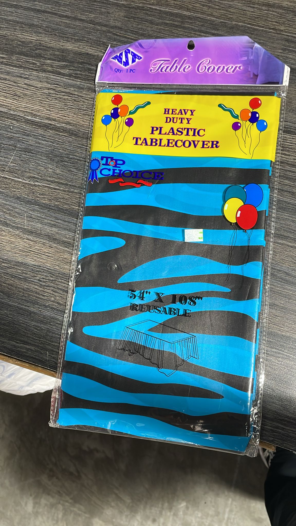 Mantel Azul Zebra Animal Print (x1u)