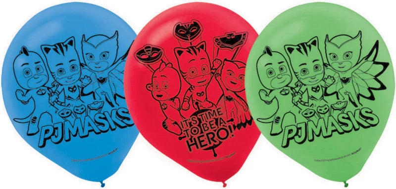 PJ Masks Latex Balloons (6pc)