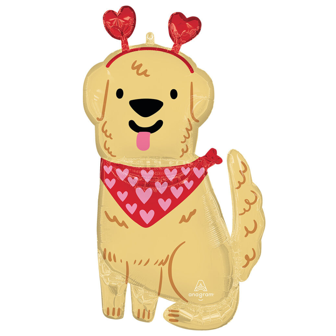 Happy Valentines Dog Love Super Shape 36"