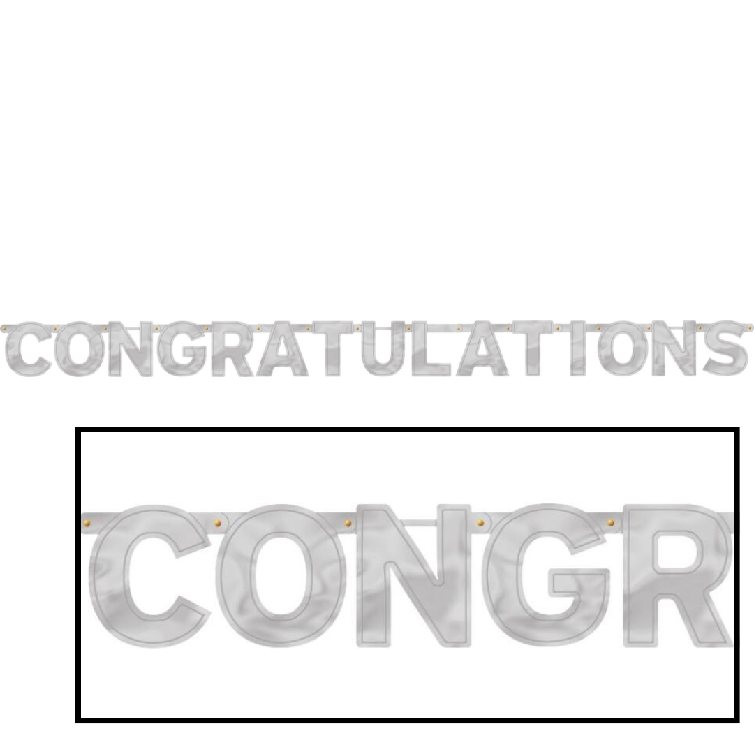 Congratulations Large Foil Letter Banner (x1u)