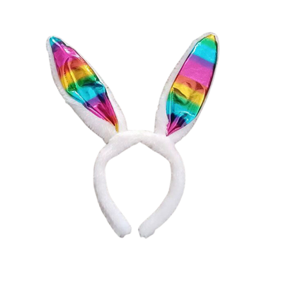 Easter Metallic Rainbow Bunny Diadema (x1u)