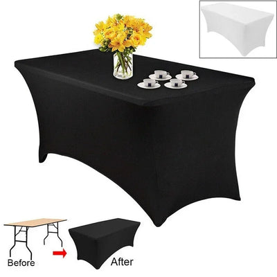 Mantel Spandex 6ft Rectangular - Negro