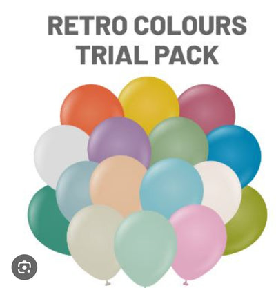 Kalisan Balloons 5" Retro Assorted mix 100ct
