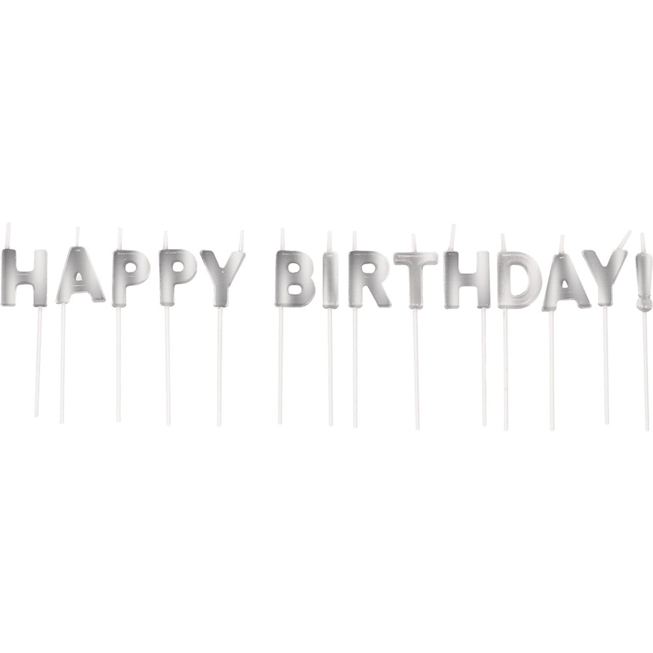 Candles Silver Happy Birthday