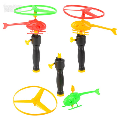 5" Rip Cord Flying Helicopter X 12 Unidades