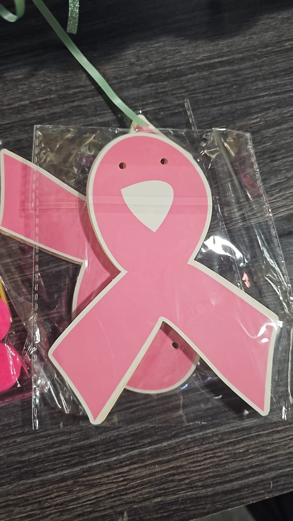 Banderín Cinta Rosa y Blanca (Cancer de Mama)