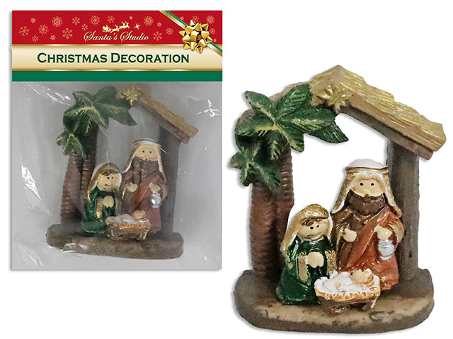 Xmas Polyresin Nativity Scene Tabletop Decoration 2.75in x 2-1/8in