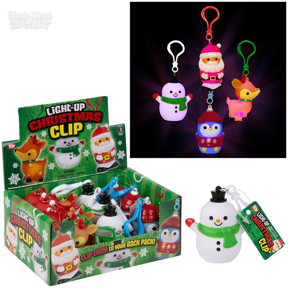 Clips navideños iluminados (6.5 cm) (x1u)