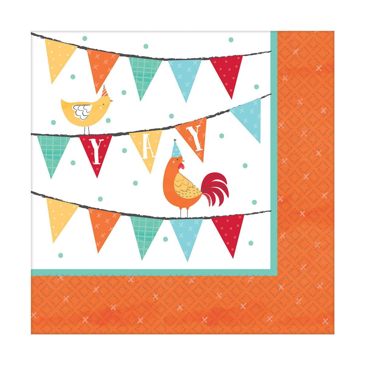 Baby Farm Barnyard Beverage Napkins (x16u)