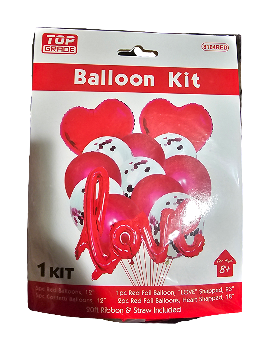 Valentines Balloon Kit Red (13 piezas)