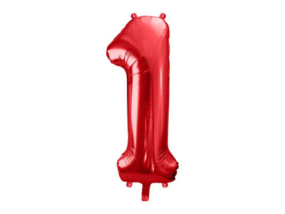 FOIL BALLOON NUMBER "1" RED (86CM)