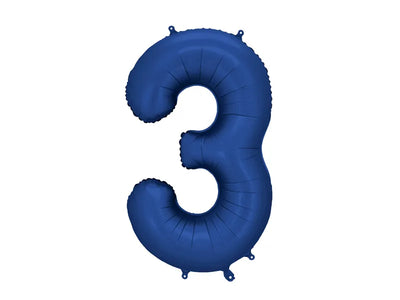 FOIL BALLOON NUMBER "3" NAVY (86CM)