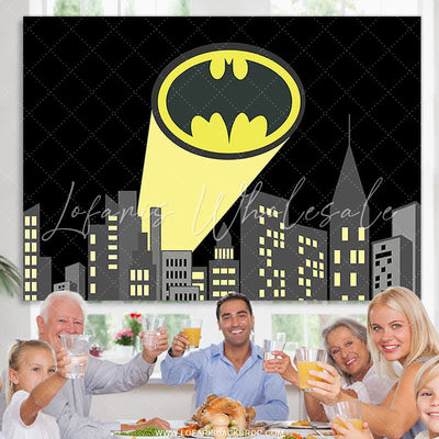 Batman Hero Black and Yellow Backdrop (x1u)