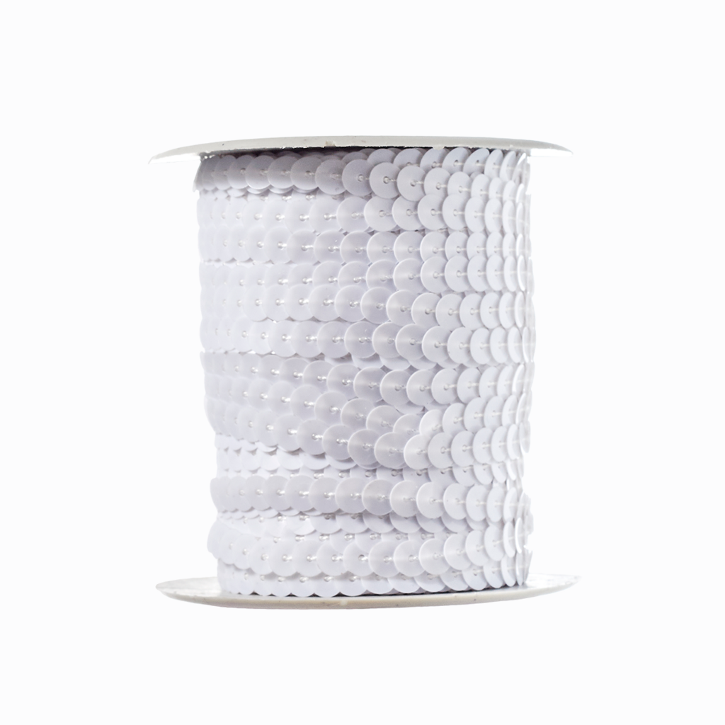 Lentejuelas Blanca 6mm 5yds