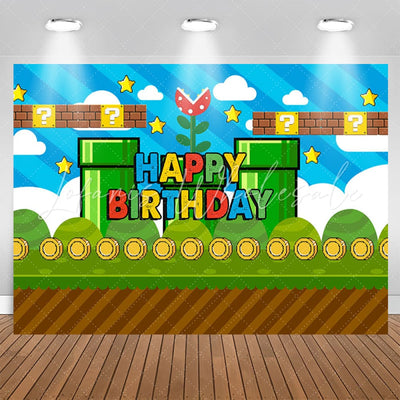 Super Mario Blue Sky Coin Birthday Backdrop (x1u)
