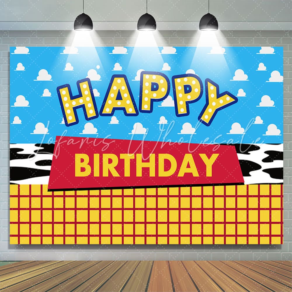 Toy Story Sky Happy Birthday Backdrop (x1u)