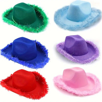 Sombrero Cowboy con Plumas